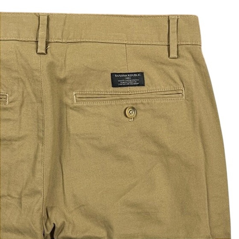 Banana Republic Fulton Chino Pants Mens 32x34 Khaki Skinny Fit Cotton Stretch